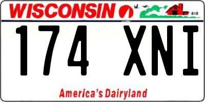 WI license plate 174XNI