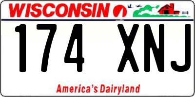 WI license plate 174XNJ