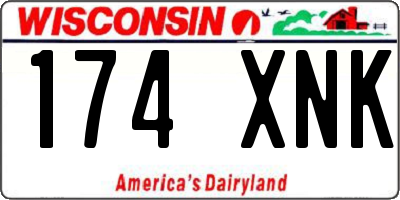 WI license plate 174XNK