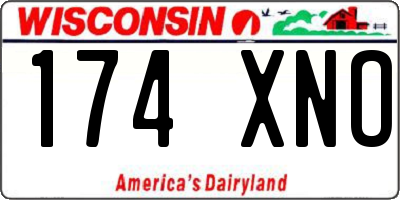 WI license plate 174XNO