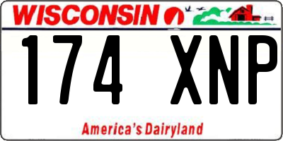 WI license plate 174XNP
