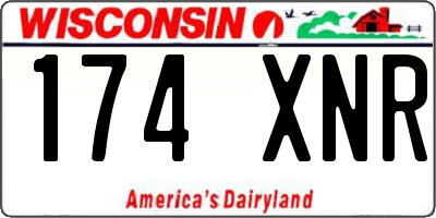 WI license plate 174XNR