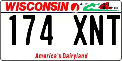 WI license plate 174XNT