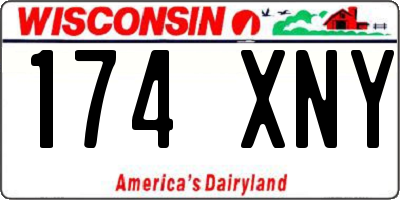 WI license plate 174XNY