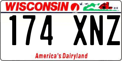 WI license plate 174XNZ