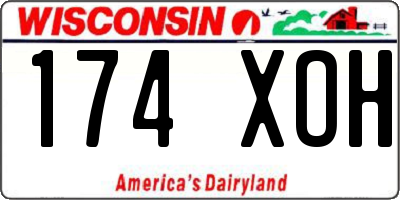 WI license plate 174XOH