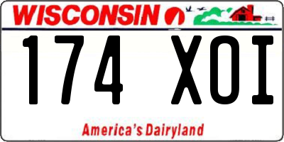 WI license plate 174XOI