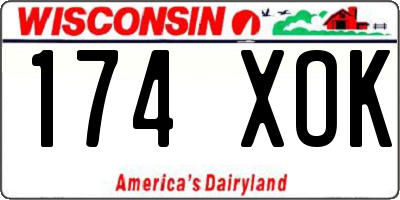 WI license plate 174XOK