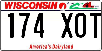 WI license plate 174XOT