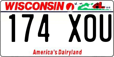 WI license plate 174XOU