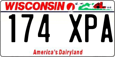 WI license plate 174XPA