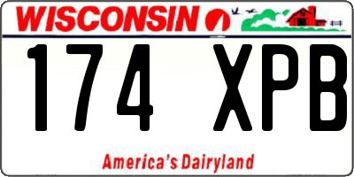 WI license plate 174XPB