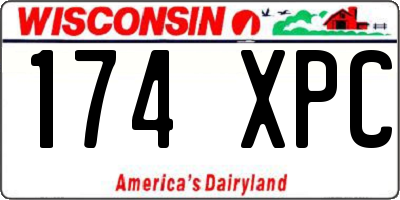 WI license plate 174XPC