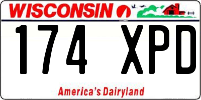 WI license plate 174XPD