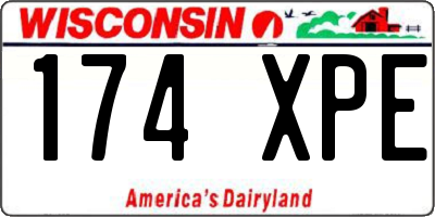 WI license plate 174XPE