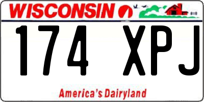 WI license plate 174XPJ