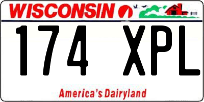 WI license plate 174XPL