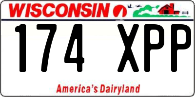WI license plate 174XPP