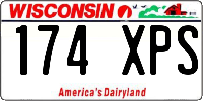 WI license plate 174XPS