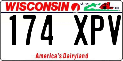 WI license plate 174XPV