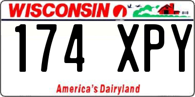 WI license plate 174XPY