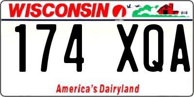 WI license plate 174XQA