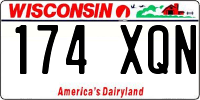 WI license plate 174XQN