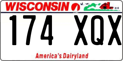 WI license plate 174XQX