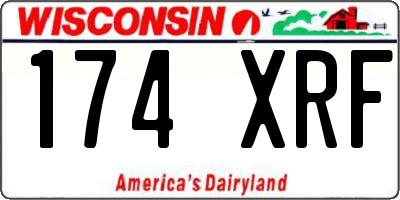 WI license plate 174XRF