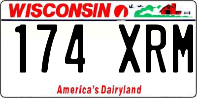 WI license plate 174XRM