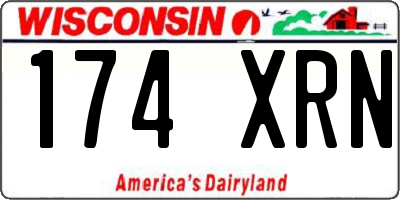 WI license plate 174XRN