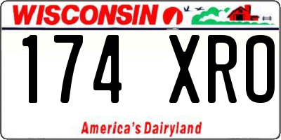 WI license plate 174XRO