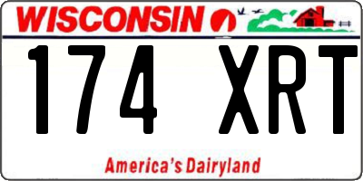 WI license plate 174XRT
