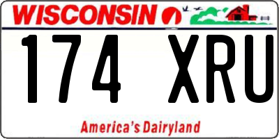 WI license plate 174XRU