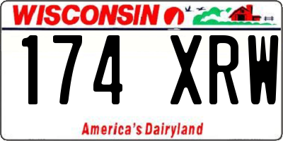 WI license plate 174XRW