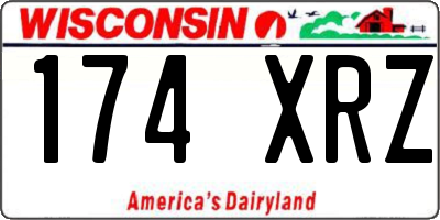 WI license plate 174XRZ
