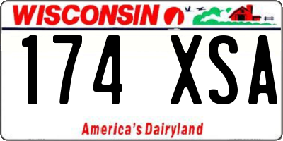WI license plate 174XSA