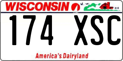 WI license plate 174XSC