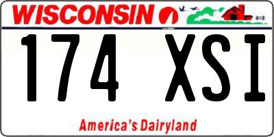 WI license plate 174XSI