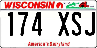 WI license plate 174XSJ
