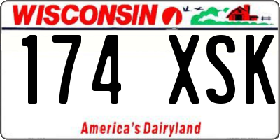 WI license plate 174XSK