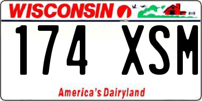 WI license plate 174XSM