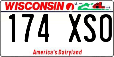 WI license plate 174XSO