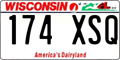 WI license plate 174XSQ