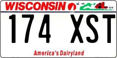 WI license plate 174XST