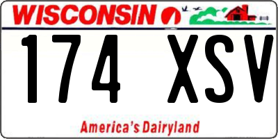 WI license plate 174XSV