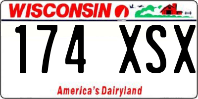 WI license plate 174XSX