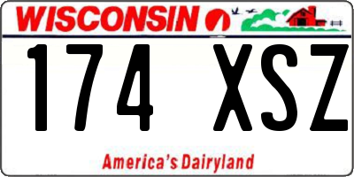 WI license plate 174XSZ