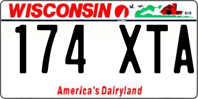WI license plate 174XTA