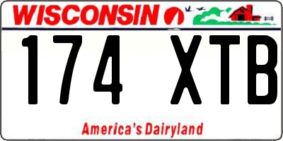 WI license plate 174XTB